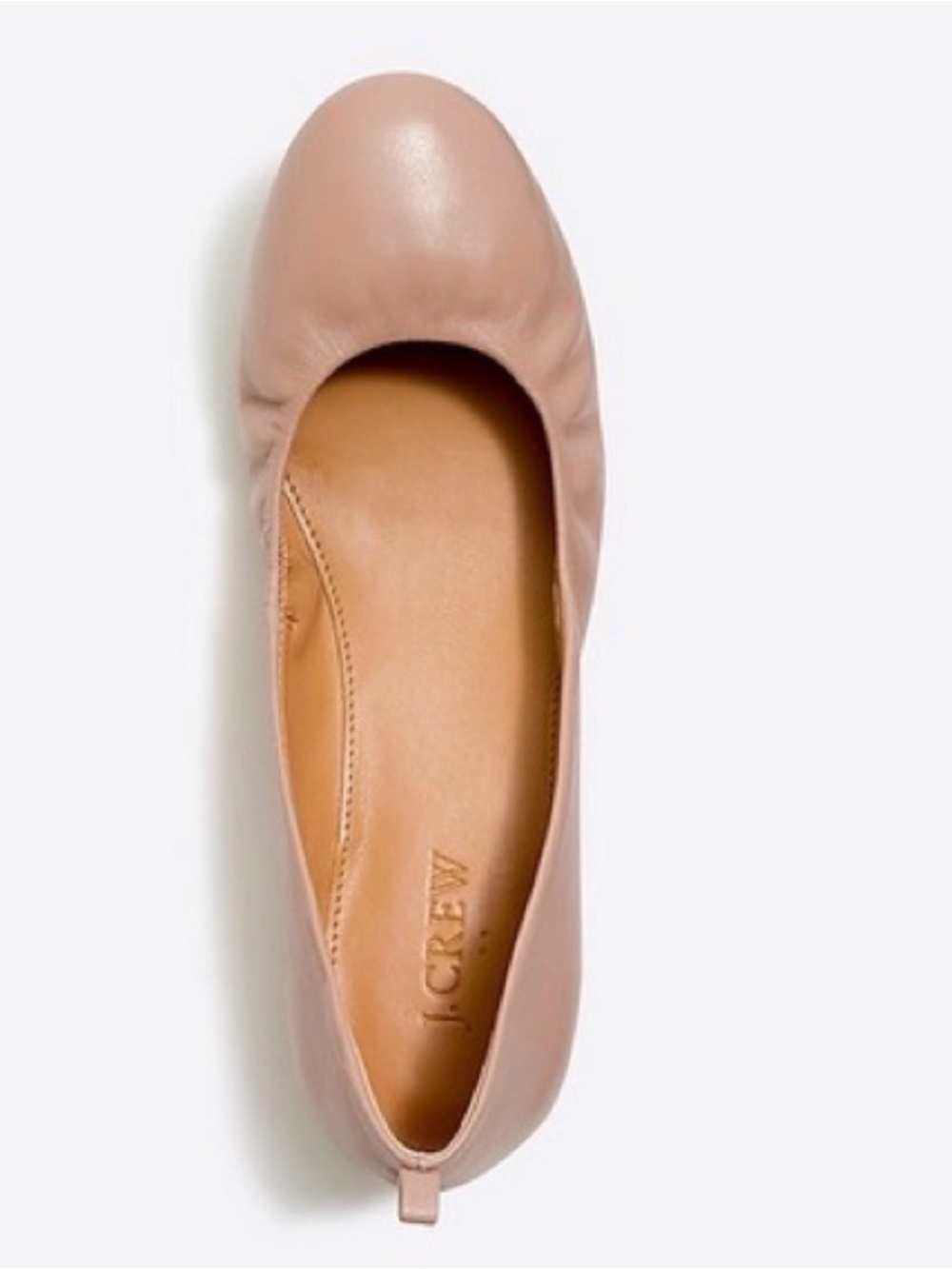 J.Crew Anya Leather Nude Ballet Flats Size 8